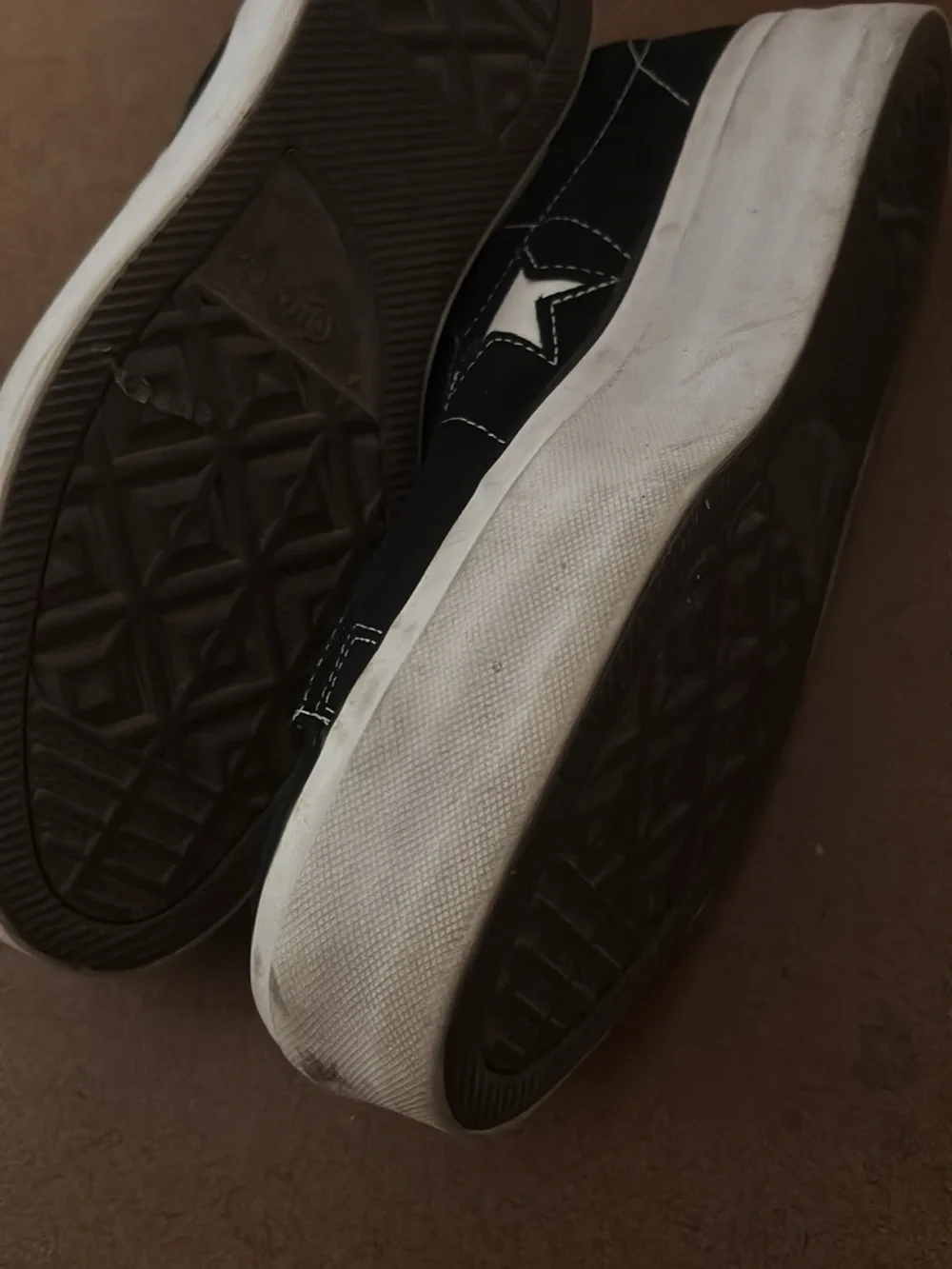 Converse Black Slip-On Sneakers with White Star size 9 men